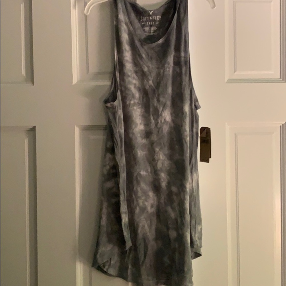 AE soft and sexy teal tie die tank